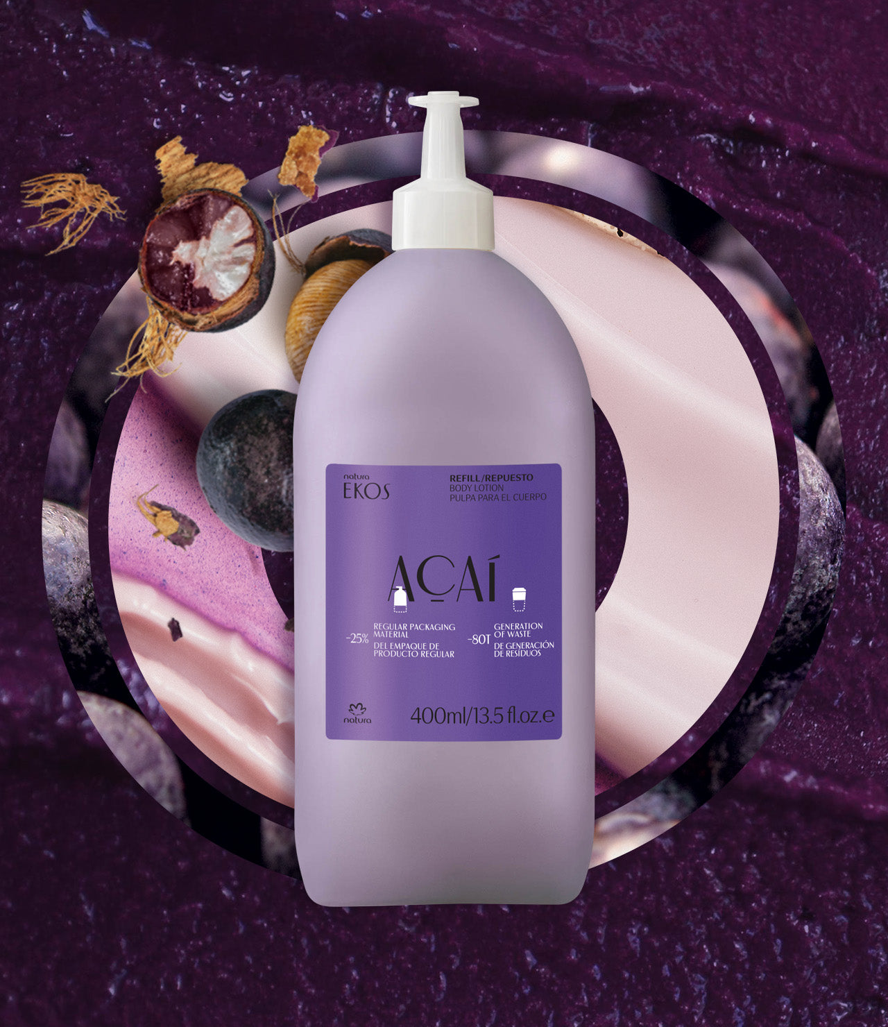 Loção Corporal Refil Ekos Açaí