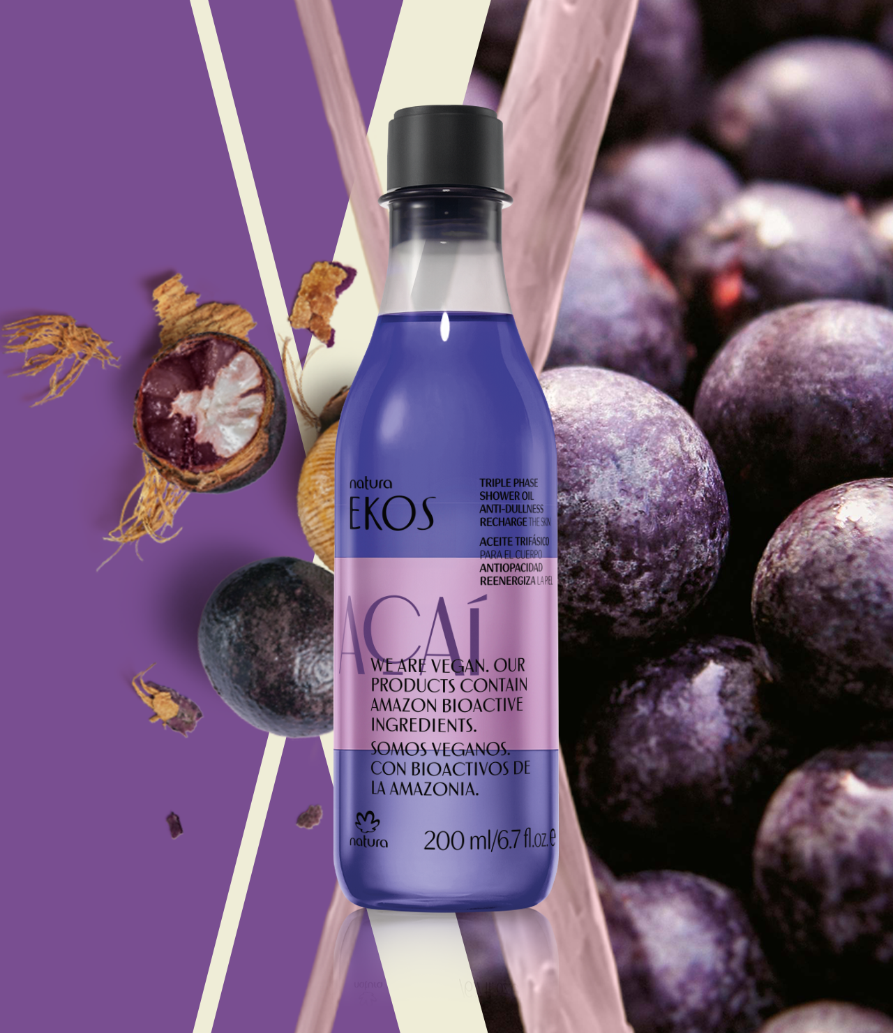 Óleo de Banho Trifásico Ekos Açaí (ANTIGO)